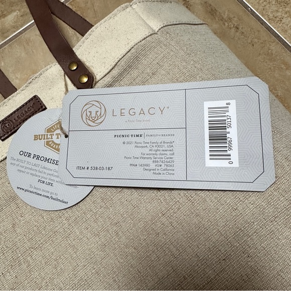 🆕 Legacy Pinot Jute 3 Bottle Insulated Wine Beige Tote & Gift Bag - Picture 7 of 12
